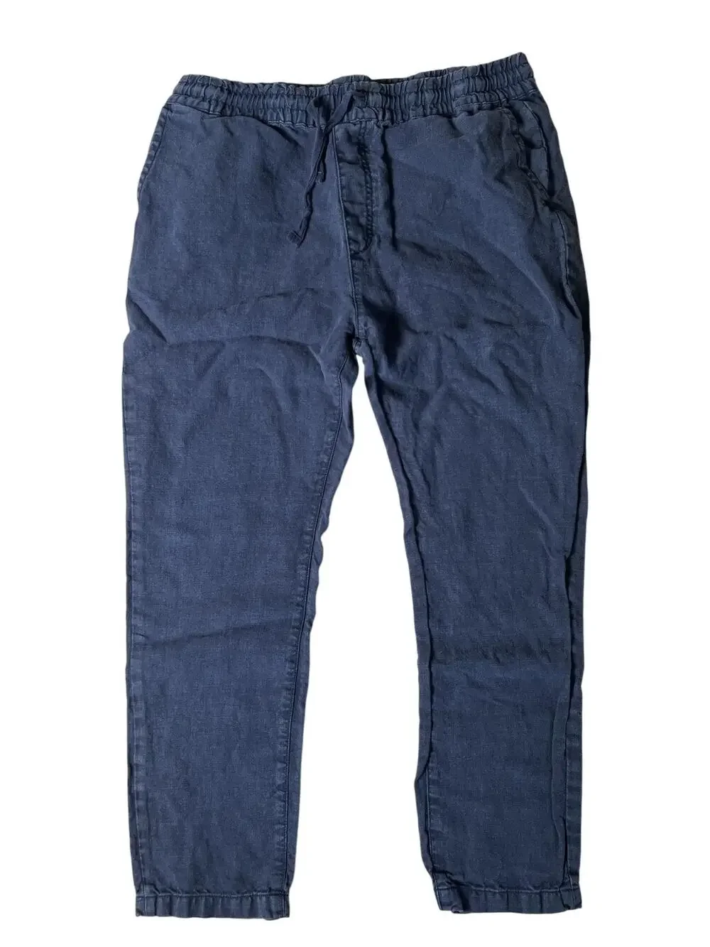 Joe's Jeans Pants Unisex 30 Blue Jogger Linen Slim Elastic Drawstring Pockets